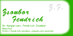 zsombor fendrich business card